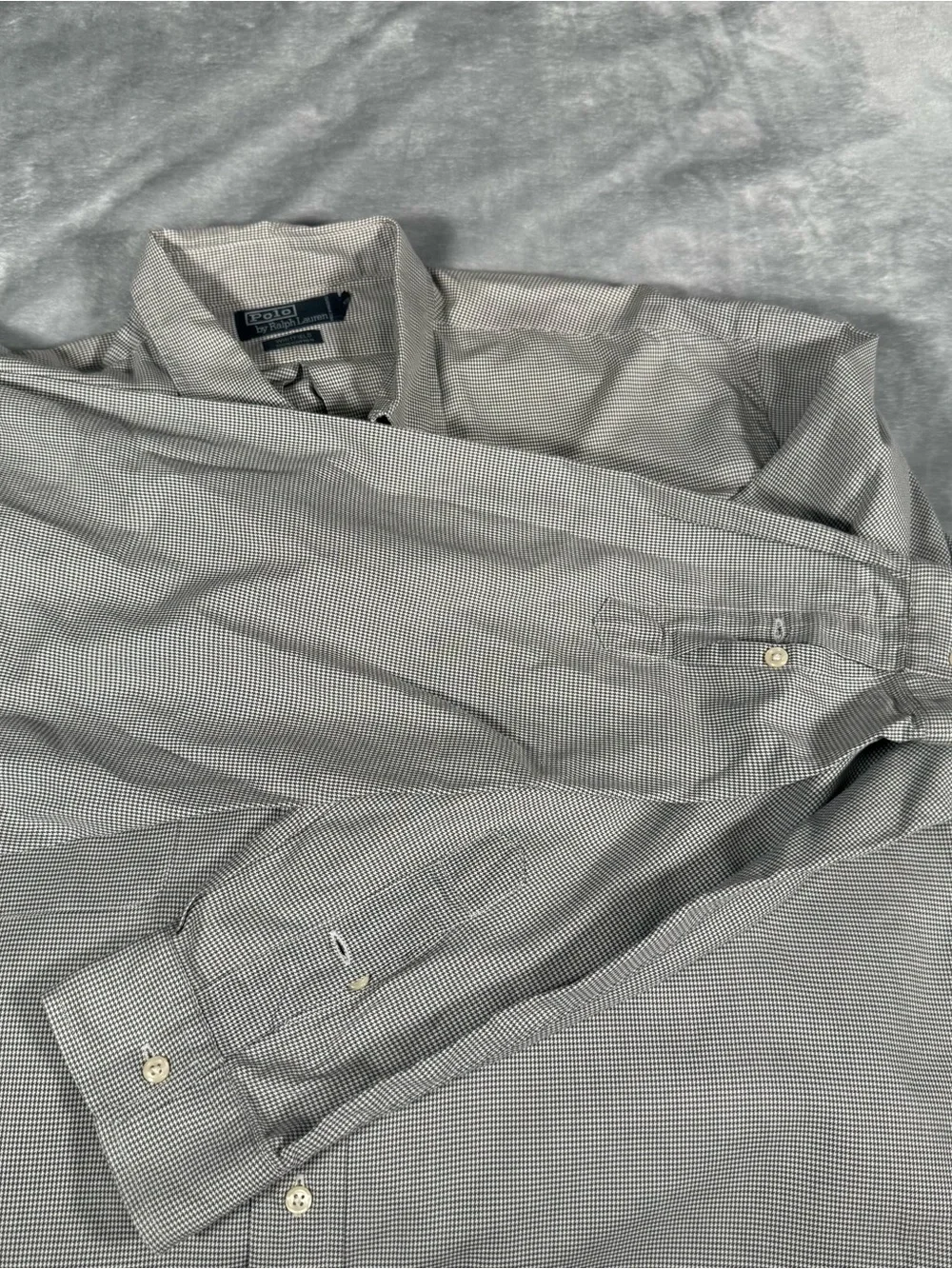 Polo Ralph Lauren Whitfield Houndstooth Shirt Mens XL (Fits 2XL) Loose Fit